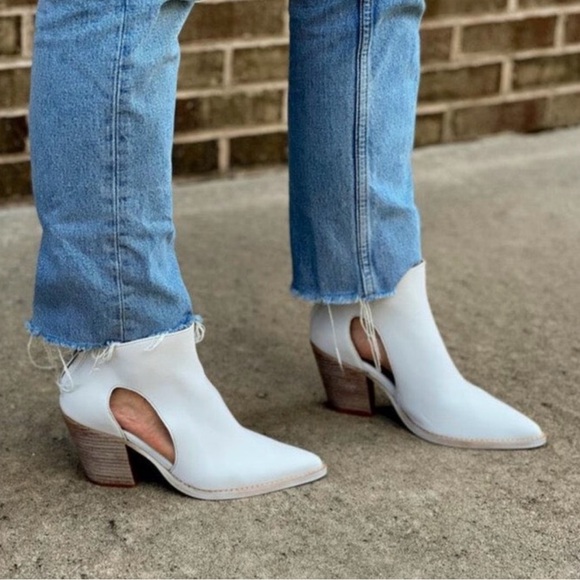 Free People Shoes - Free People Suede Leather Cutout Ankle Boots Size 9.5‎ Western Coastal Cowgirl